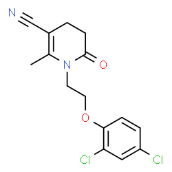 1-[2-(2,4-Dichlorophenoxy)ethyl]-2-methyl-6-oxo-1,4,5,6-tetrahydro-3-pyridinecarbonitrile结构式