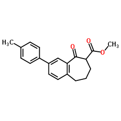 Methyl 3-(4-methylphenyl)-5-oxo-6,7,8,9-tetrahydro-5H-benzo[7]annulene-6-carboxylate structure