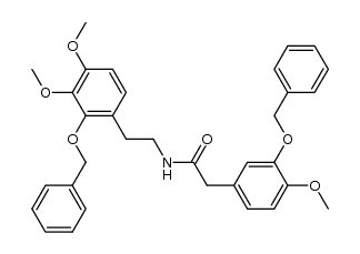 N-(2-(benzyloxy)-3,4-dimethoxyphenethyl)-2-(3-(benzyloxy)-4-methoxyphenyl)acetamide结构式