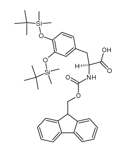 3,4-bis(tert-butyldimethylsilyloxy)-N-(9-fluorenylmethyloxycarbonyl)-L-phenylalanine Structure