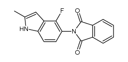 4-fluoro-2-methyl-5-phthalimidoindole结构式