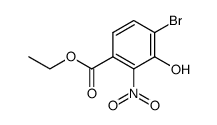 ethyl 2-bromo-3-hydroxy-4-nitrobenzoate结构式