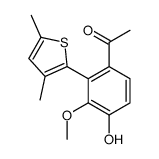 1-[2-(3,5-dimethylthiophen-2-yl)-4-hydroxy-3-methoxyphenyl]ethanone结构式