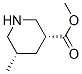 Methyl(3R,5S)-5-methyl-3-piperidinecarboxylate Structure