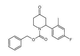 2-(4-fluoro-2-methyl-phenyl)-4-oxo-piperidine-1-carboxylic acid benzyl ester Structure