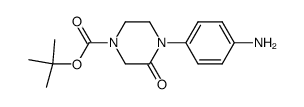 4-(4-amino-phenyl)-3-oxo-piperazine-1-carboxylic acid tert-butyl ester Structure