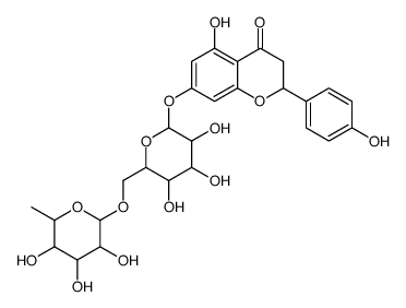 5-Hydroxy-2-(4-hydroxyphenyl)-4-oxo-3,4-dihydro-2H-chromen-7-yl 6 -O-(6-deoxyhexopyranosyl)hexopyranoside Structure