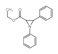 2-Aziridinecarboxylicacid, 1,3-diphenyl-, ethyl ester structure