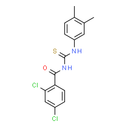 2,4-dichloro-N-{[(3,4-dimethylphenyl)amino]carbonothioyl}benzamide structure