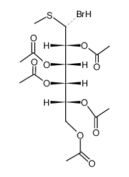 1-Brom-1-methylmercapto-al-D-galaktose-pentaacetat结构式