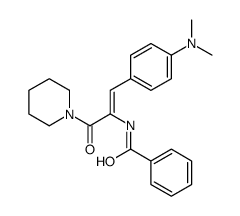 N-[(E)-1-[4-(dimethylamino)phenyl]-3-oxo-3-piperidin-1-ylprop-1-en-2-yl]benzamide结构式