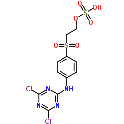 2-[[4-[(4,6-dichloro-1,3,5-triazin-2-yl)amino]phenyl]sulphonyl]ethyl hydrogen sulphate structure