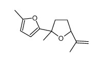 2-methyl-5-[(2R,5R)-2-methyl-5-prop-1-en-2-yloxolan-2-yl]furan Structure