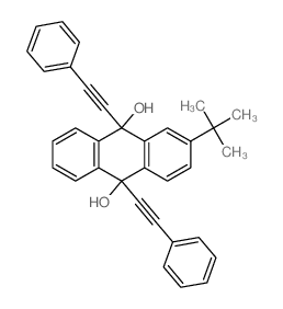 9,10-Anthracenediol,2-(1,1-dimethylethyl)-9,10-dihydro-9,10-bis(2-phenylethynyl)- structure