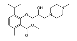 3-[2-Hydroxy-3-(4-methyl-1-piperazinyl)propoxy]-p-cymene-2-carboxylic acid methyl ester structure