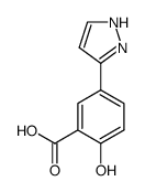 2-hydroxy-5-(1(2)H-pyrazol-3-yl)-benzoic acid结构式