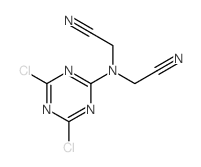 2-[cyanomethyl-(4,6-dichloro-1,3,5-triazin-2-yl)amino]acetonitrile structure