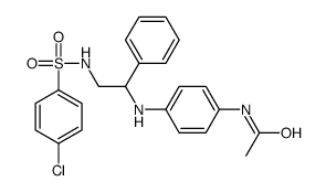 N-[4-[[2-[(4-chlorophenyl)sulfonylamino]-1-phenylethyl]amino]phenyl]acetamide结构式