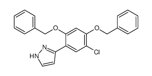 5-[5-chloro-2,4-bis(phenylmethoxy)phenyl]-1H-pyrazole结构式