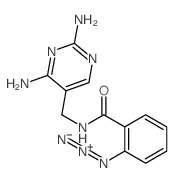 [2-[(2,4-diaminopyrimidin-5-yl)methylcarbamoyl]phenyl]imino-imino-azanium structure