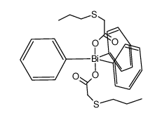 (C6H5)3Bi(OOCCH2S(n-C3H7))2 Structure