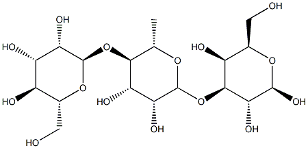 O-alpha-mannopyranosyl-(1-4)-O-alpha-rhamnopyranosyl-(1-3)-galactose picture