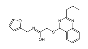 Acetamide, N-(2-furanylmethyl)-2-[(2-propyl-4-quinazolinyl)thio]- (9CI) Structure