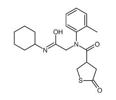 3-Thiophenecarboxamide,N-[2-(cyclohexylamino)-2-oxoethyl]tetrahydro-N-(2-methylphenyl)-5-oxo-(9CI) structure