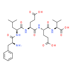 H-Phe-Leu-Glu-Glu-Val-OH结构式