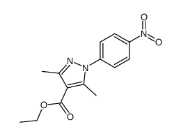 3,5-dimethyl-1-(4-nitro-phenyl)-1H-pyrazole-4-carboxylic acid ethyl ester结构式