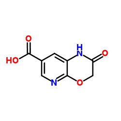 2,3-Dihydro-2-oxo-1H-pyrido[2,3-b][1,4]oxazine-7-carboxylic Acid Structure