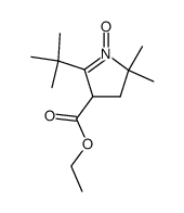 2-tert-butyl-5,5-dimethyl-1-oxy-4,5-dihydro-3H-pyrrole-3-carboxylic acid ethyl ester Structure