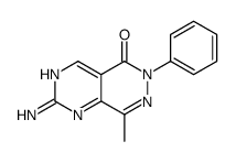2-amino-8-methyl-6-phenylpyrimido[4,5-d]pyridazin-5-one结构式