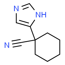 Cyclohexanecarbonitrile, 1-(1H-imidazol-4-yl)- (9CI) Structure