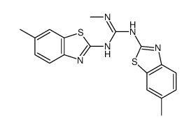 2-methyl-1,3-bis(6-methyl-1,3-benzothiazol-2-yl)guanidine结构式