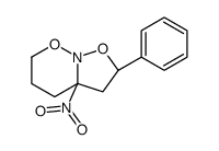 (2S,3aS)-3a-nitro-2-phenyl-3,4,5,6-tetrahydro-2H-[1,2]oxazolo[2,3-b]oxazine结构式