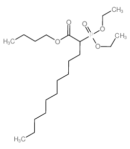 Dodecanoic acid,2-(diethoxyphosphinyl)-, butyl ester Structure