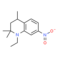 1-Ethyl-1,2,3,4-tetrahydro-2,2,4-trimethyl-7-nitroquinoline结构式