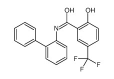 2-hydroxy-N-(2-phenylphenyl)-5-(trifluoromethyl)benzamide结构式