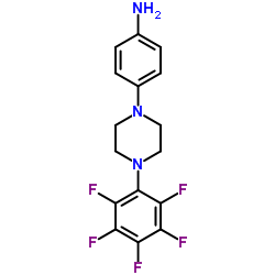 4-[4-(PENTAFLUOROPHENYL)PIPERAZIN-1-YL]ANILINE Structure