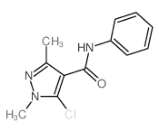 1H-Pyrazole-4-carboxamide,5-chloro-1,3-dimethyl-N-phenyl- structure
