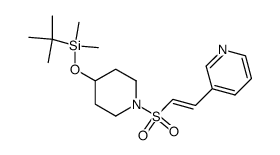 (E)-1-[4-(tert-butyldimethylsilyloxy)piperidin-1-ylsulphonyl]-2-(pyrid-3-yl)ethene Structure