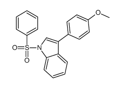 1-(benzenesulfonyl)-3-(4-methoxyphenyl)indole结构式