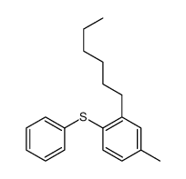 2-hexyl-4-methyl-1-phenylsulfanylbenzene Structure