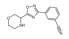 3-(5-morpholin-3-yl-1,2,4-oxadiazol-3-yl)benzonitrile Structure