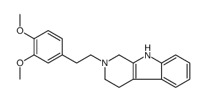 2-[2-(3,4-dimethoxyphenyl)ethyl]-1,3,4,9-tetrahydropyrido[3,4-b]indole结构式