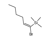 (E)-1-bromo-1-(trimethylsilyl)-1-hexene Structure