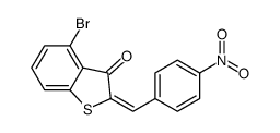 4-bromo-2-[(4-nitrophenyl)methylidene]-1-benzothiophen-3-one结构式