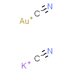 potassium gold(+1) cation dicyanide structure