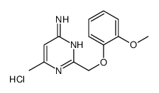 2-[(2-methoxyphenoxy)methyl]-6-methylpyrimidin-4-amine,hydrochloride Structure